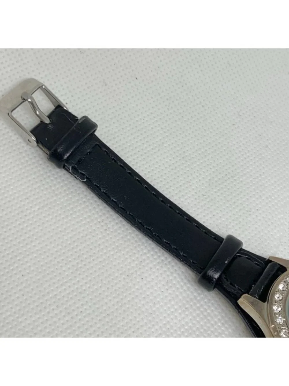 Claire’s women watch silver tone owl black dial 27mm Quartz rhinestones running